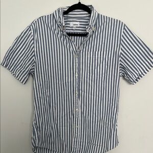 Sonoma Men's Navy and White Striped Shirt